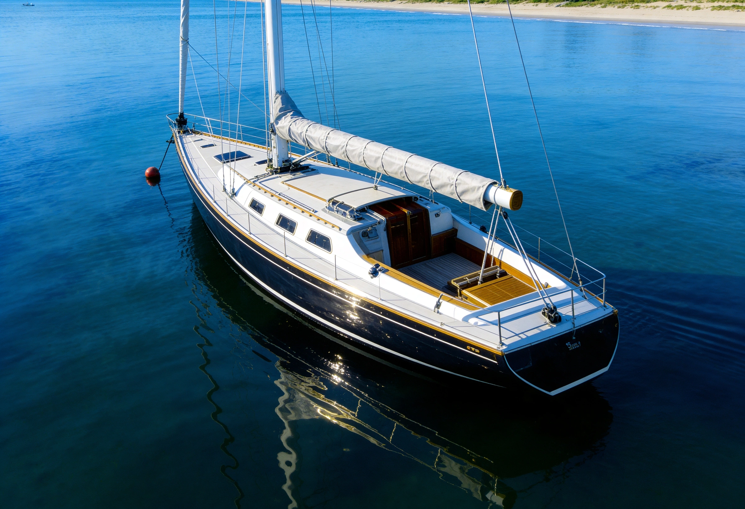 Sailboat on the water near West Beach